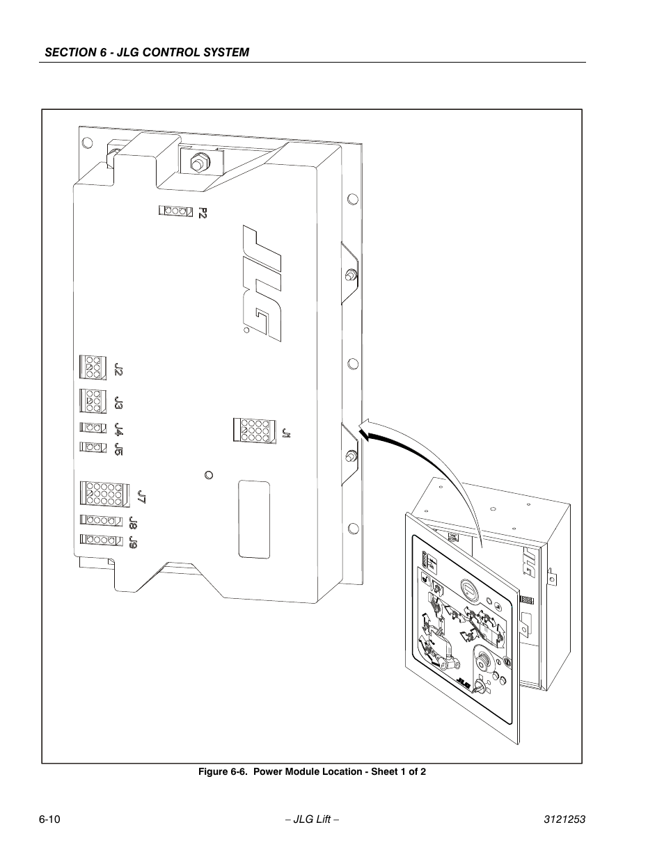 Power module location - sheet 1 of 2 -10 | JLG E300 Service Manual User Manual | Page 178 / 224