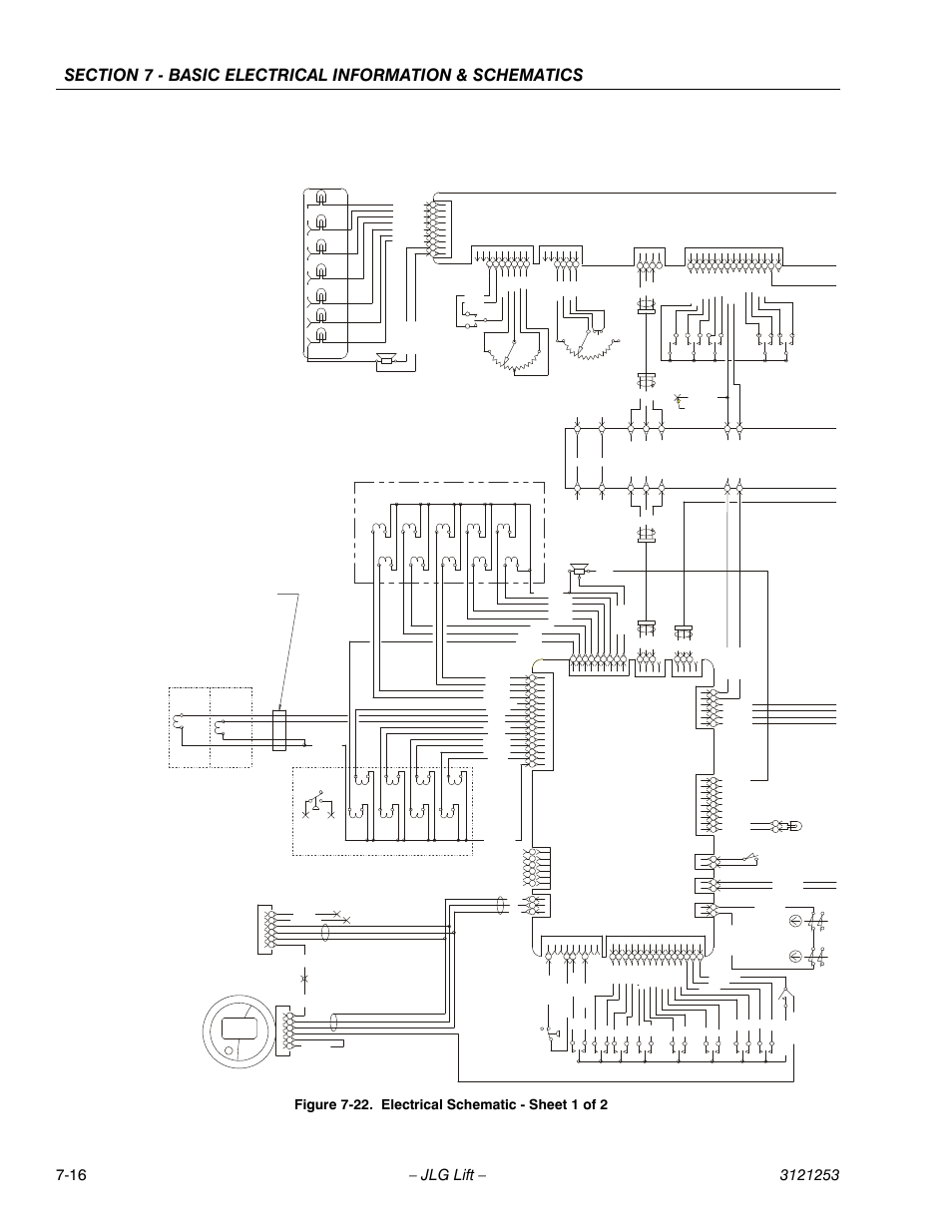 Electrical schematic - sheet 1 of 2 -16, Platform control module, Ground control module | JLG E300 Service Manual User Manual | Page 216 / 224