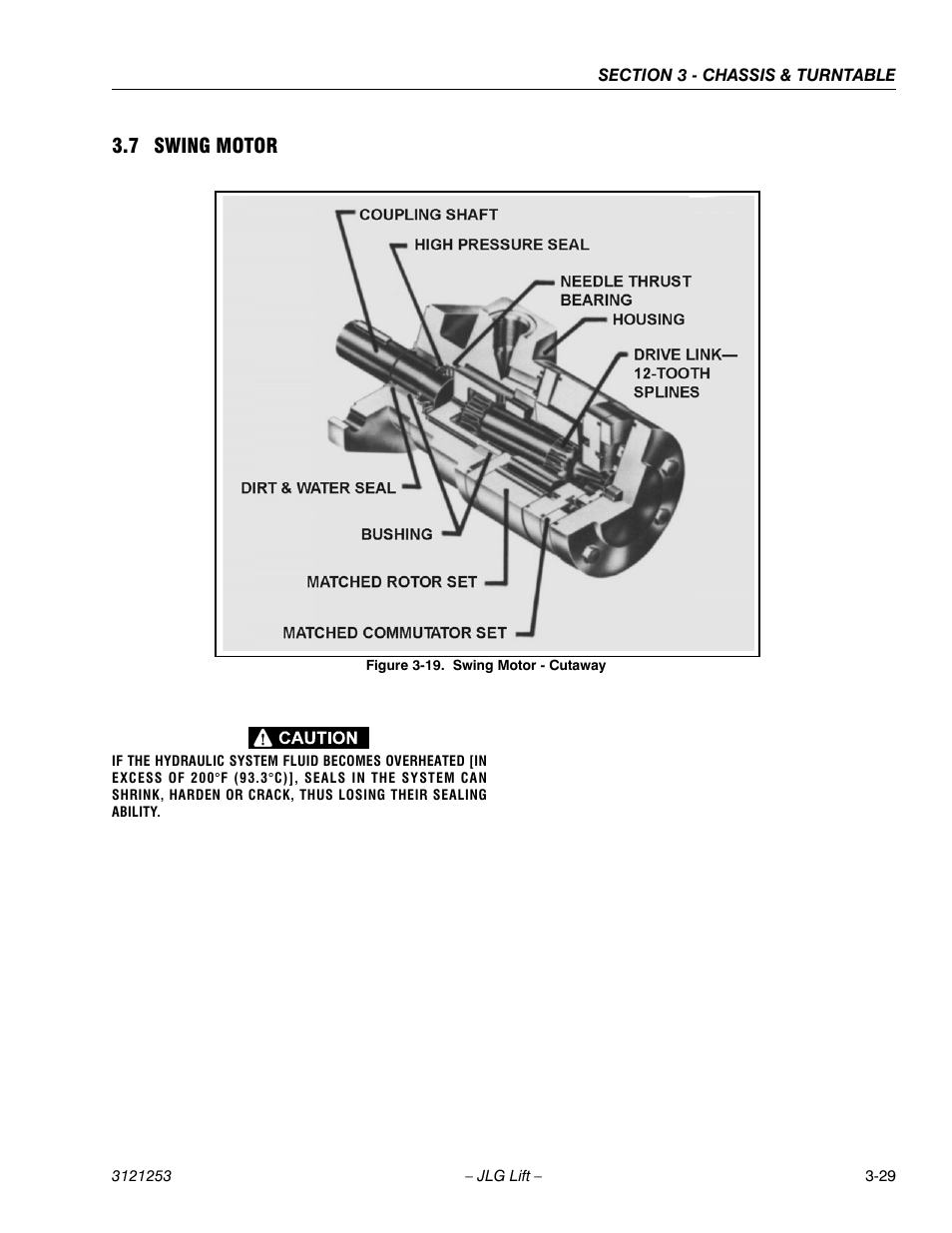 7 swing motor, Swing motor -29, Swing motor - cutaway -29 | JLG E300 Service Manual User Manual | Page 63 / 224