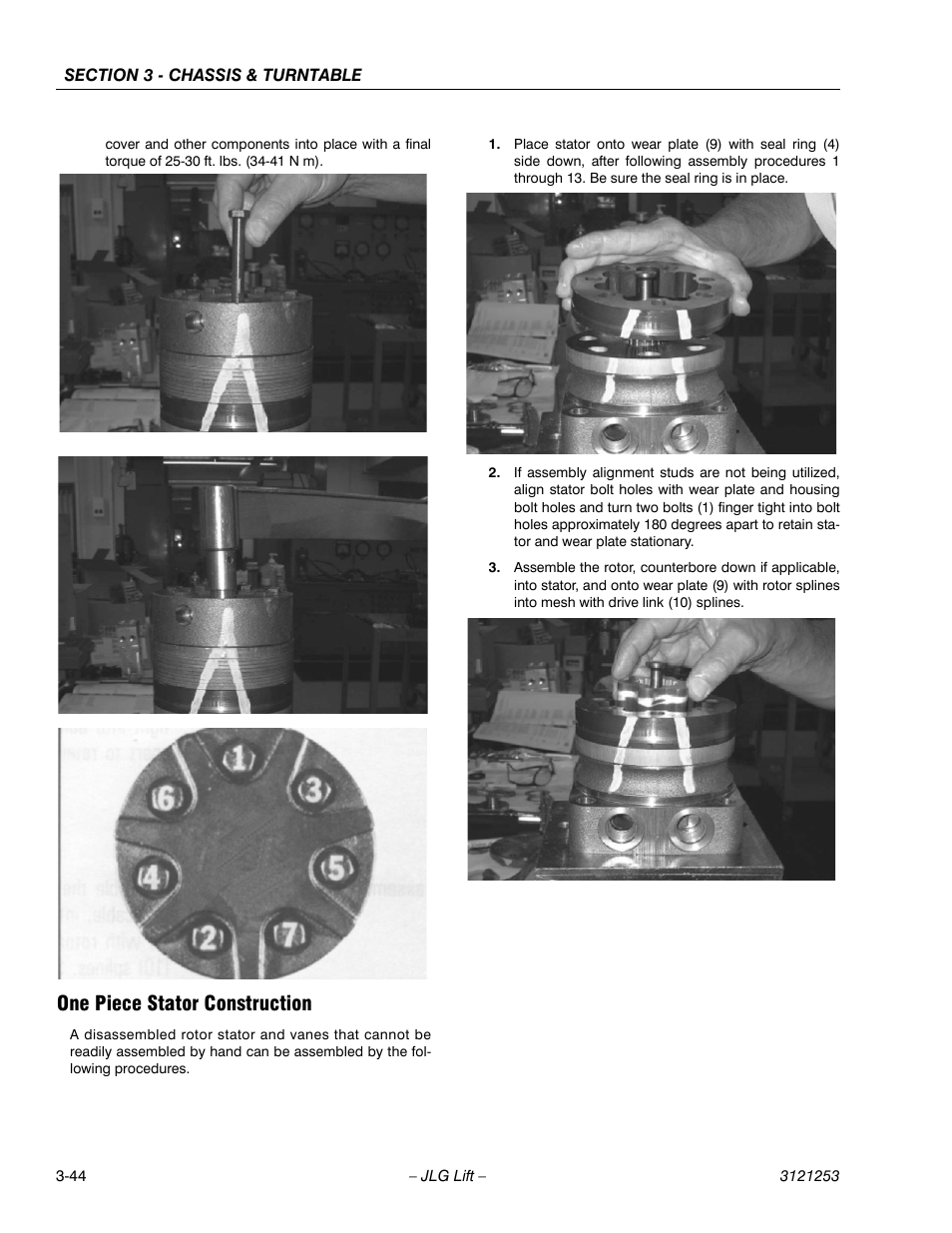 One piece stator construction, One piece stator construction -44 | JLG E300 Service Manual User Manual | Page 78 / 224