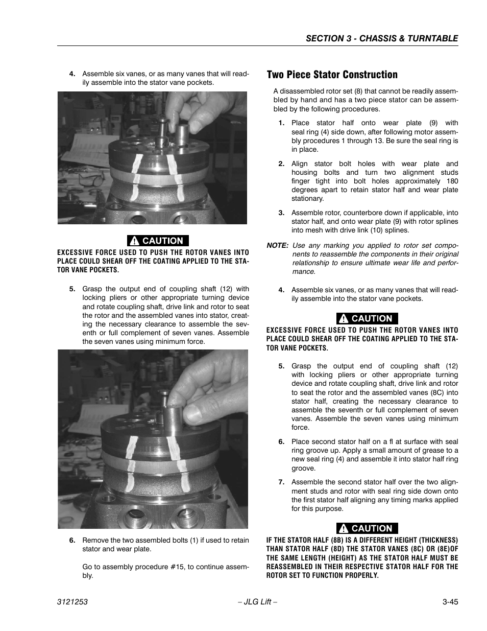 Two piece stator construction, Two piece stator construction -45 | JLG E300 Service Manual User Manual | Page 79 / 224