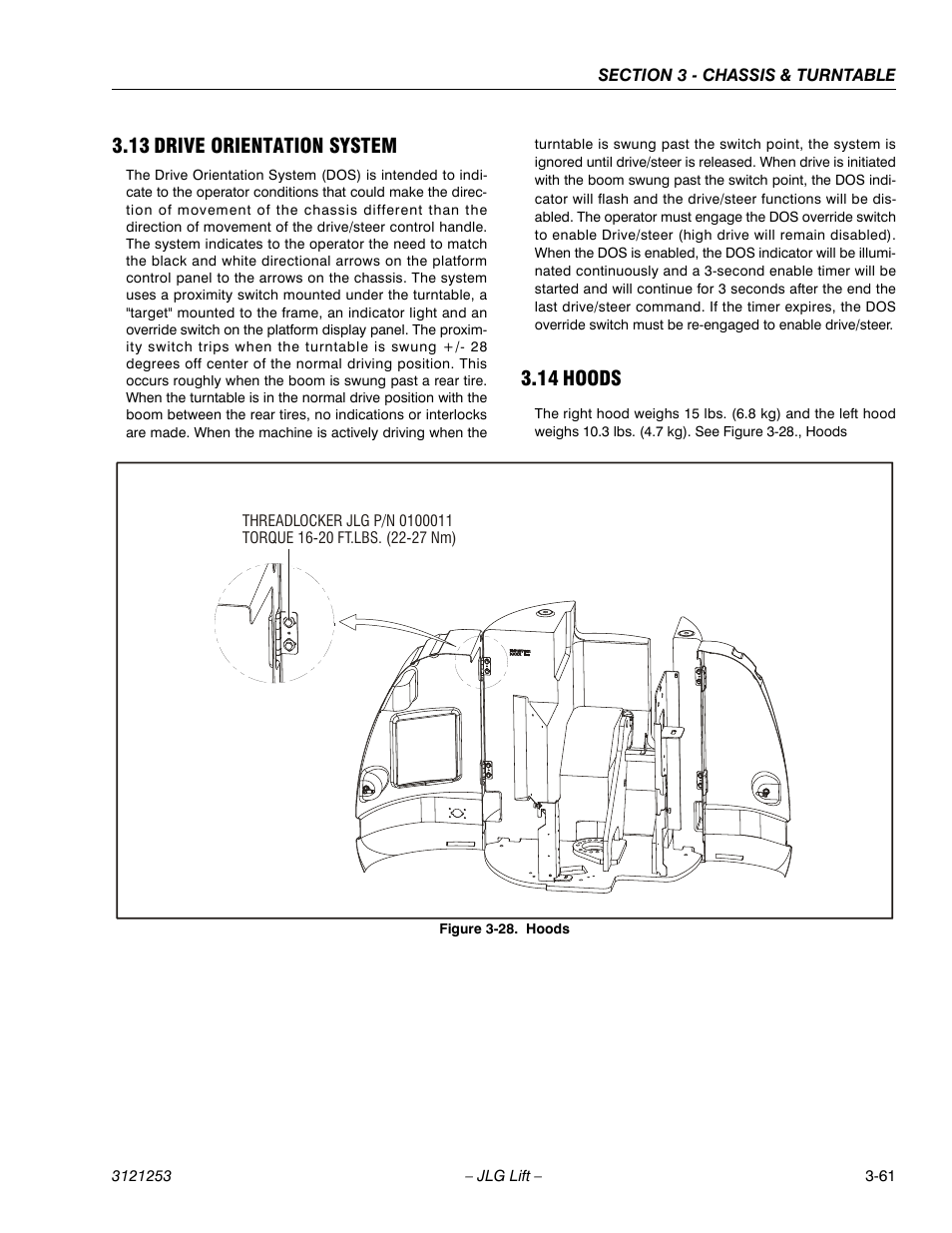 13 drive orientation system, 14 hoods, Drive orientation system -61 | Hoods -61 | JLG E300 Service Manual User Manual | Page 95 / 224