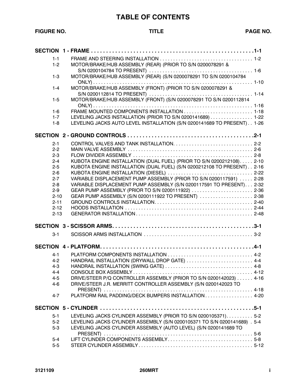 JLG 260MRT ANSI Parts Manual User Manual | Page 5 / 196