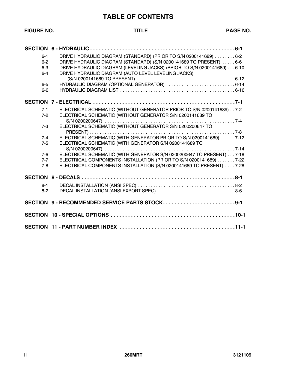JLG 260MRT ANSI Parts Manual User Manual | Page 6 / 196