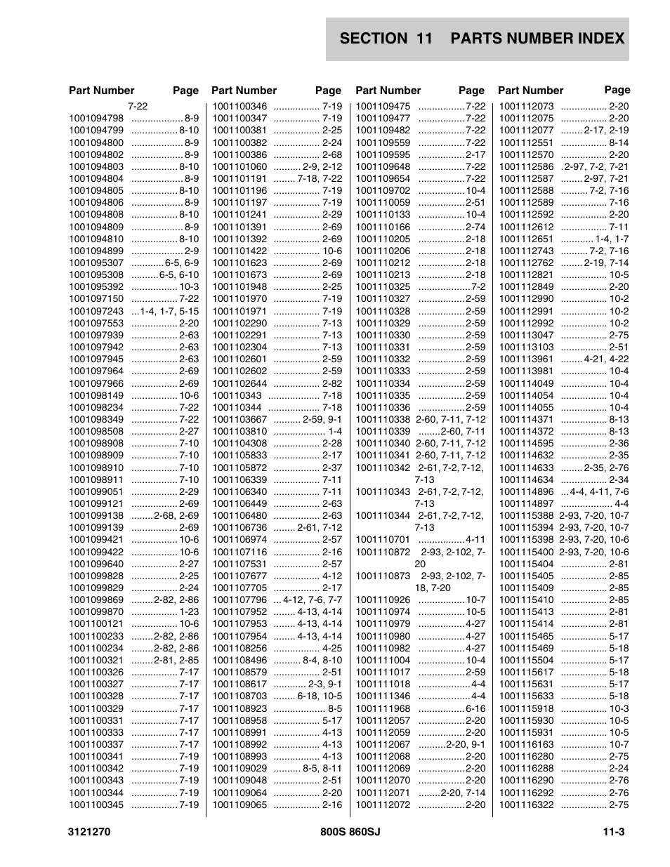 JLG 860SJ Parts Manual User Manual | Page 281 / 294