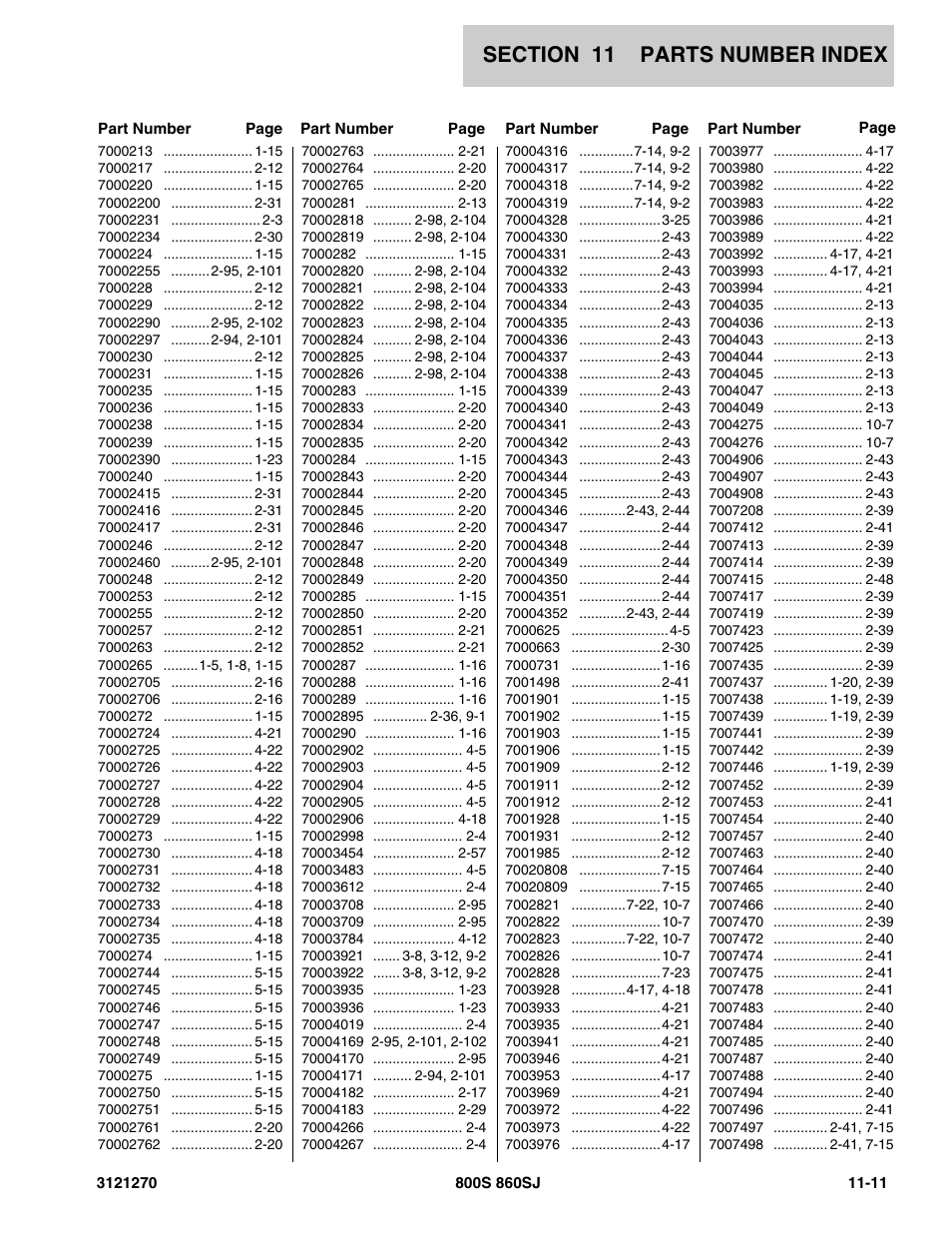 JLG 860SJ Parts Manual User Manual | Page 289 / 294