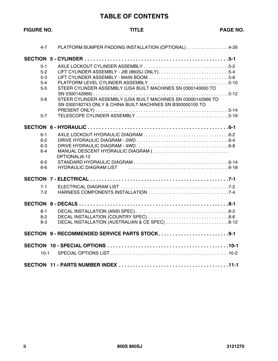 JLG 860SJ Parts Manual User Manual | Page 6 / 294