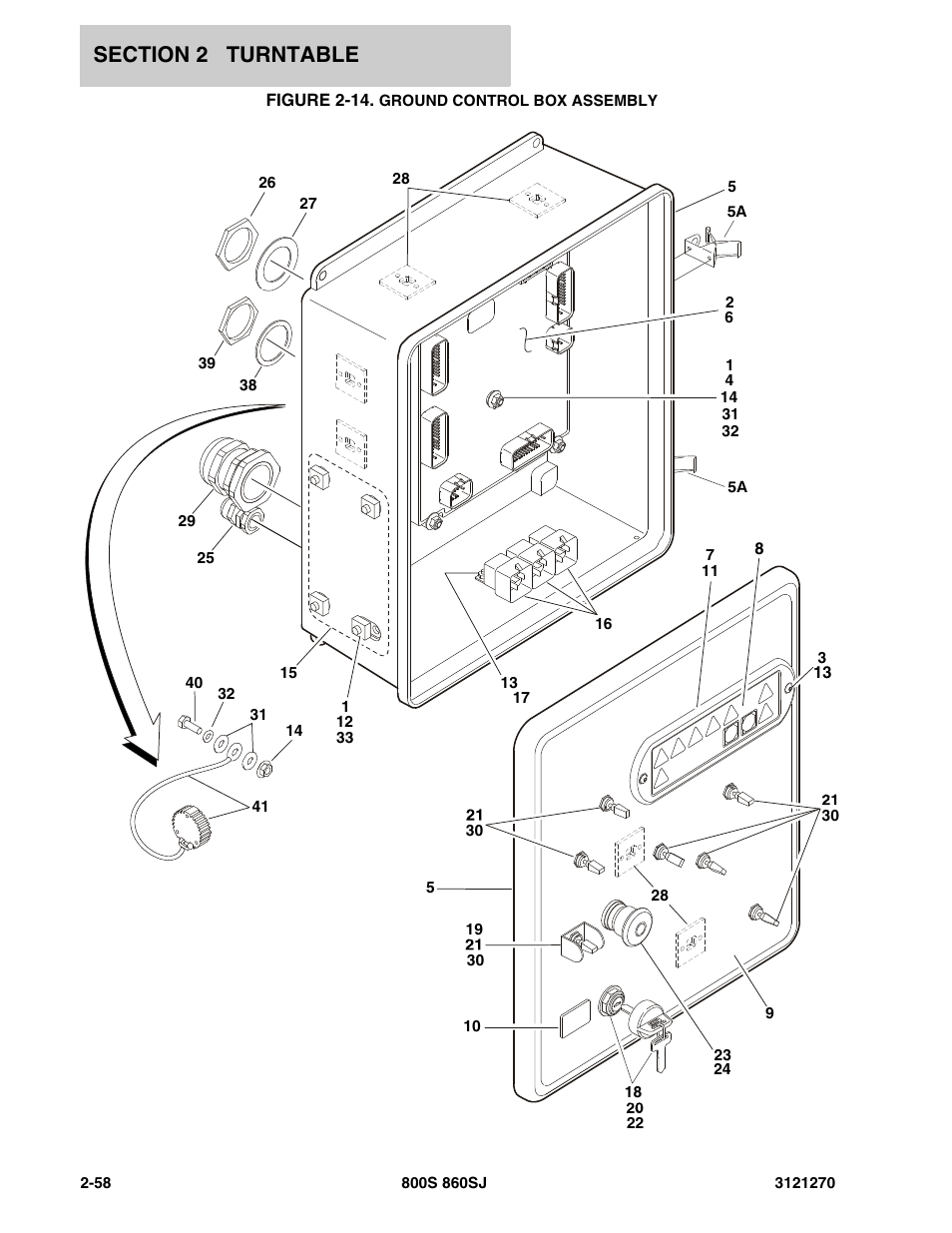 Figure 2-14. ground control box assembly | JLG 860SJ Parts Manual User Manual | Page 90 / 294