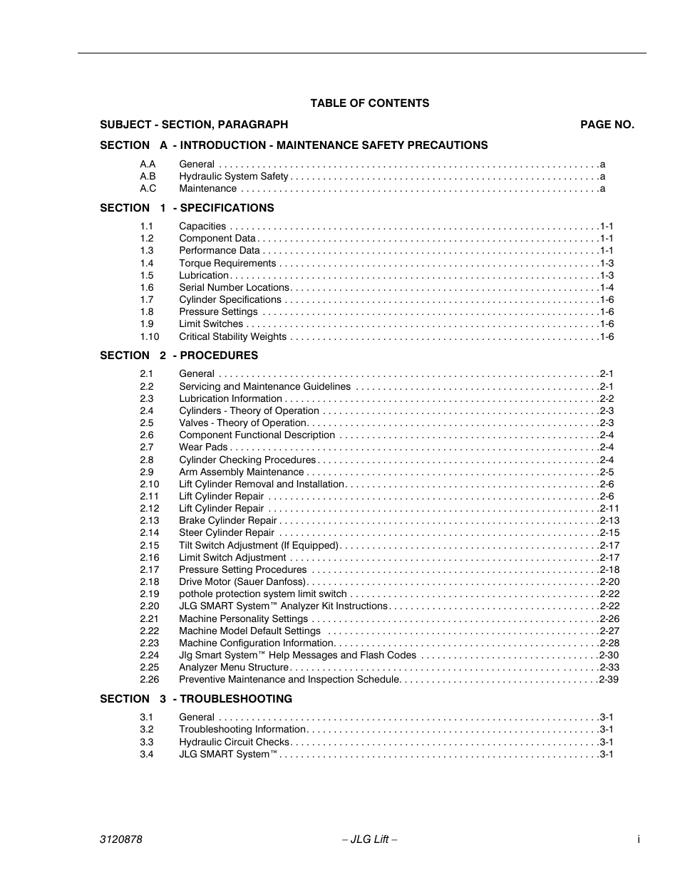 JLG 2658E3 Service Manual User Manual | Page 5 / 62