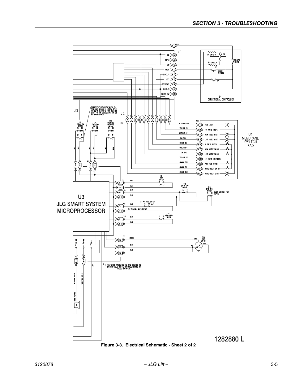 Electrical schematic - sheet 2 of 2 -5 | JLG 2658E3 Service Manual User Manual | Page 57 / 62