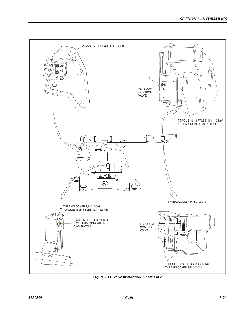 Valve installation - sheet 1 of 2 -21 | JLG 340AJ Service Manual User Manual | Page 179 / 348