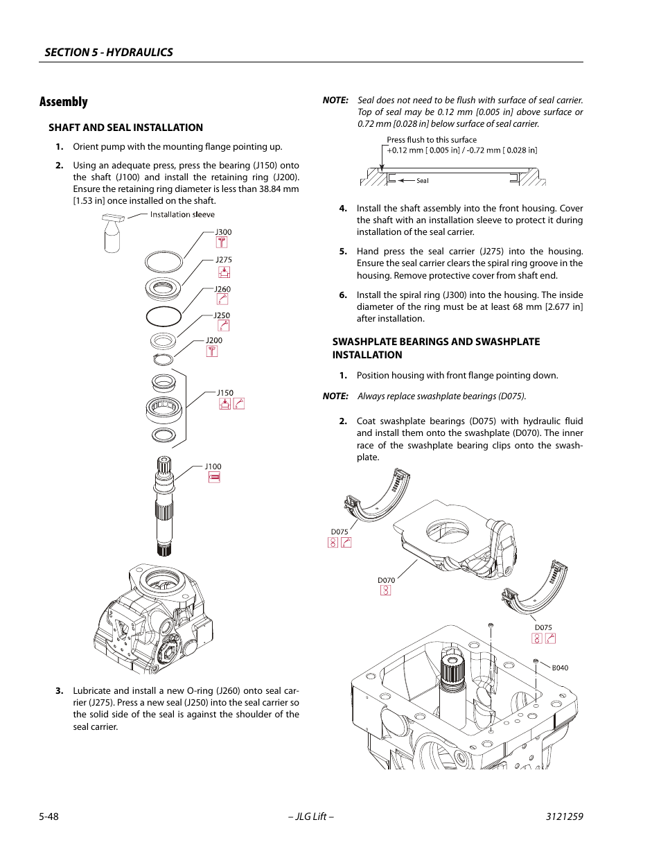 Assembly, Assembly -48 | JLG 340AJ Service Manual User Manual | Page 206 / 348