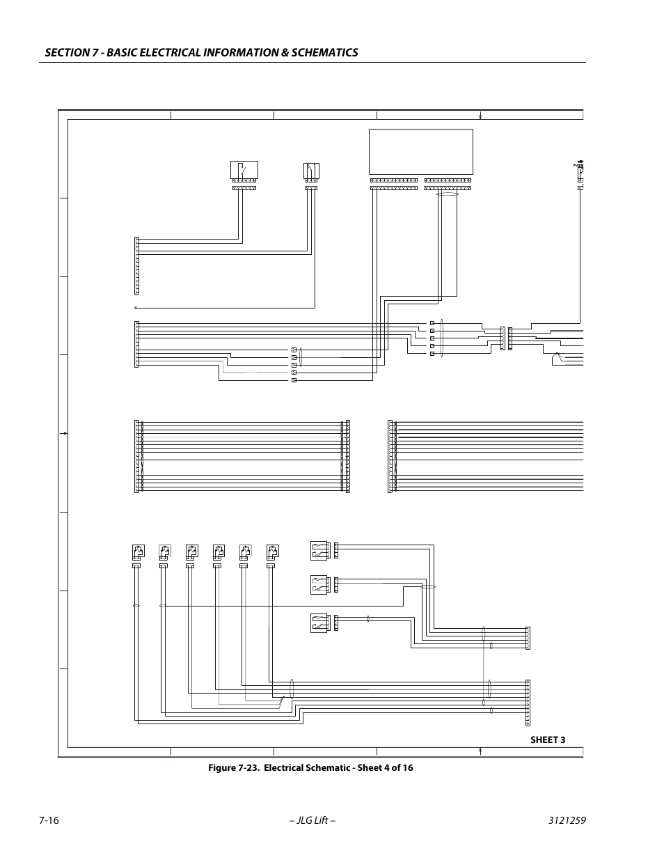 Electrical schematic - sheet 4 of 16 -16 | JLG 340AJ Service Manual User Manual | Page 330 / 348