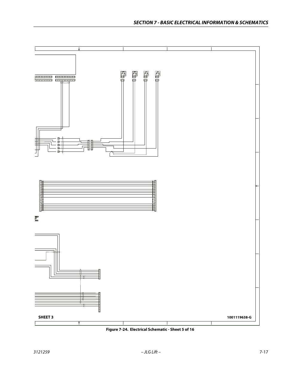Electrical schematic - sheet 5 of 16 -17, Sheet 3 | JLG 340AJ Service Manual User Manual | Page 331 / 348