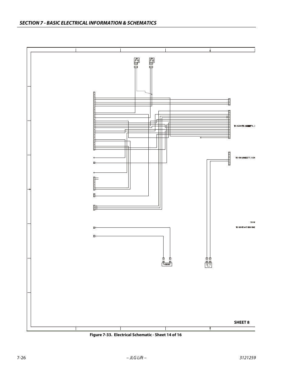 Electrical schematic - sheet 14 of 16 -26 | JLG 340AJ Service Manual User Manual | Page 340 / 348