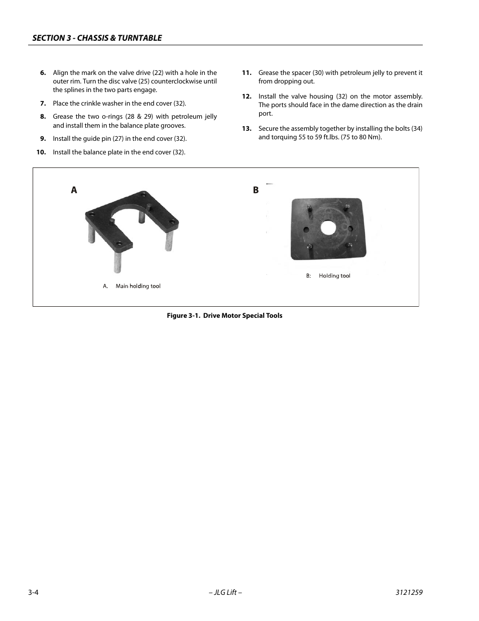 Drive motor special tools -4 | JLG 340AJ Service Manual User Manual | Page 44 / 348