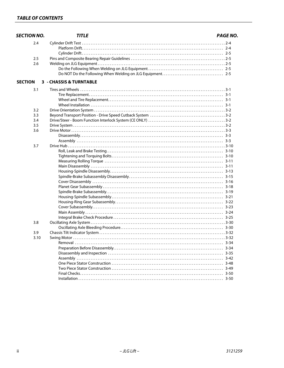 JLG 340AJ Service Manual User Manual | Page 6 / 348