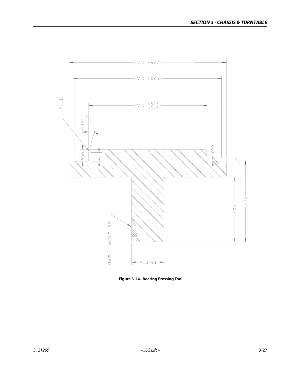 Bearing pressing tool -27 | JLG 340AJ Service Manual User Manual | Page 67 / 348