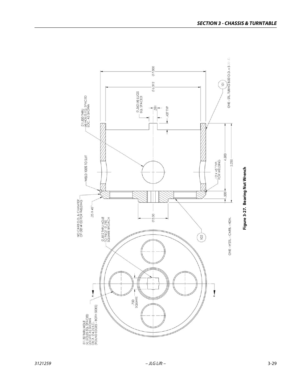 Bearing nut wrench -29 | JLG 340AJ Service Manual User Manual | Page 69 / 348