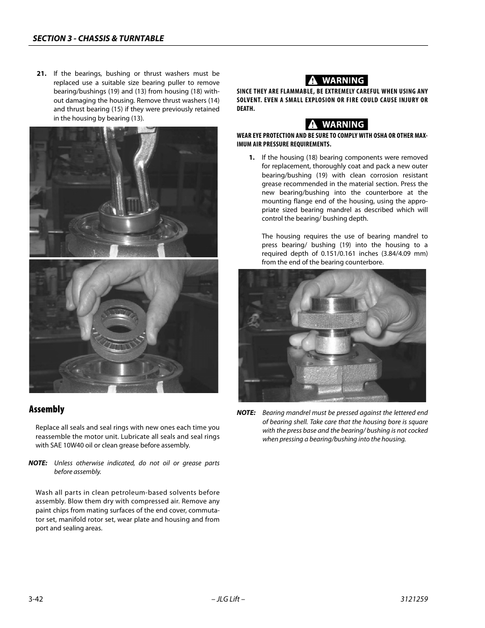 Assembly, Assembly -42 | JLG 340AJ Service Manual User Manual | Page 82 / 348