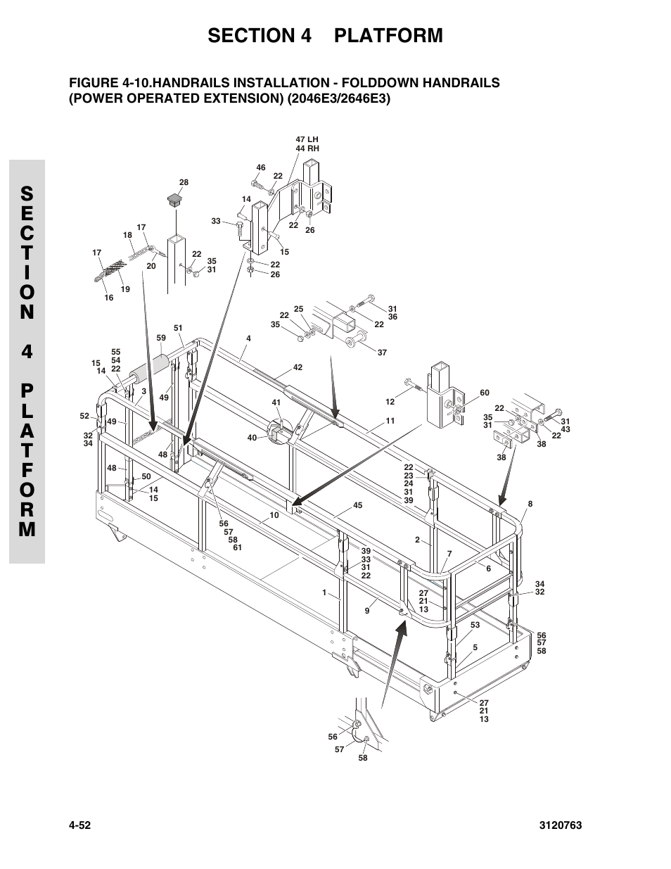Extension) (2046e3/2646e3) -52 | JLG 2658E3 ANSI Parts Manual User Manual | Page 130 / 220