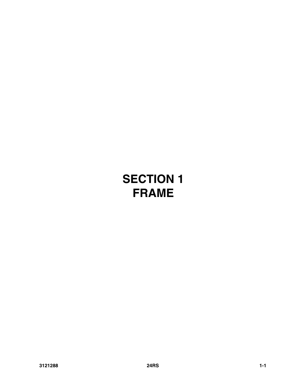 Section 1 frame | JLG 24RS Parts Manual User Manual | Page 7 / 138