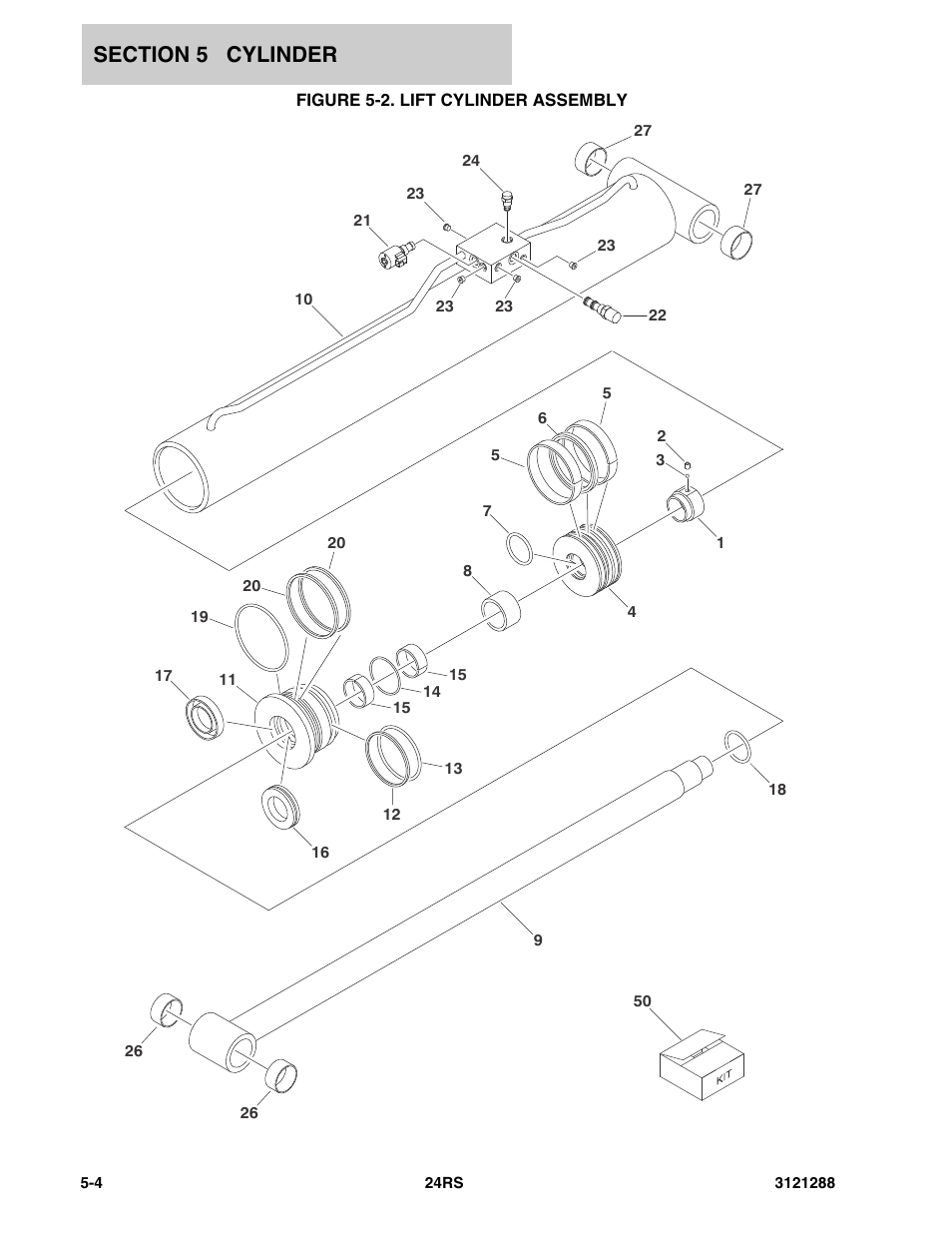 Figure 5-2. lift cylinder assembly | JLG 24RS Parts Manual User Manual | Page 88 / 138