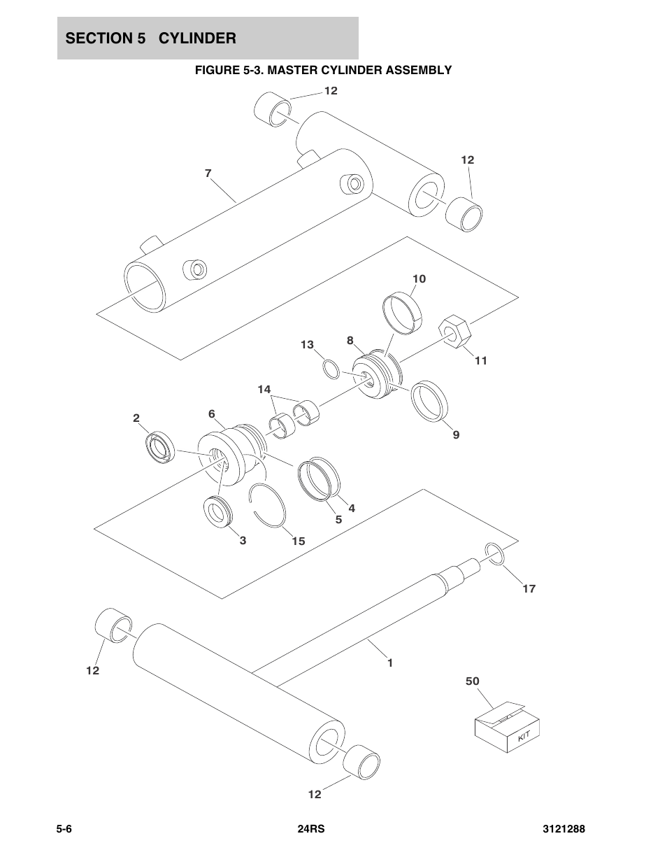 Figure 5-3. master cylinder assembly | JLG 24RS Parts Manual User Manual | Page 90 / 138
