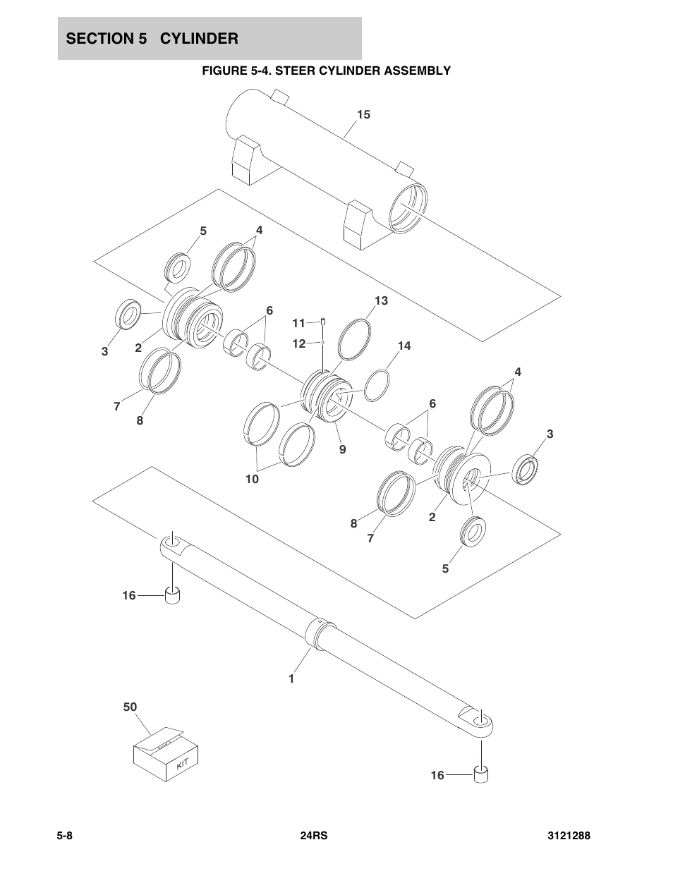 Figure 5-4. steer cylinder assembly | JLG 24RS Parts Manual User Manual | Page 92 / 138