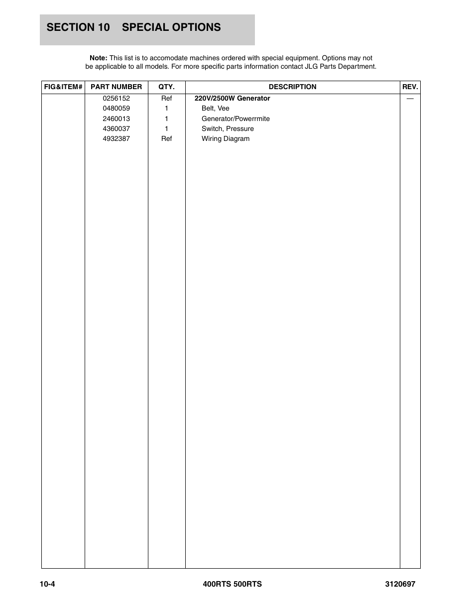 JLG 500RTS ANSI Parts Manual User Manual | Page 270 / 284