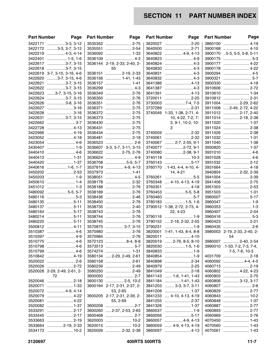 JLG 500RTS ANSI Parts Manual User Manual | Page 277 / 284
