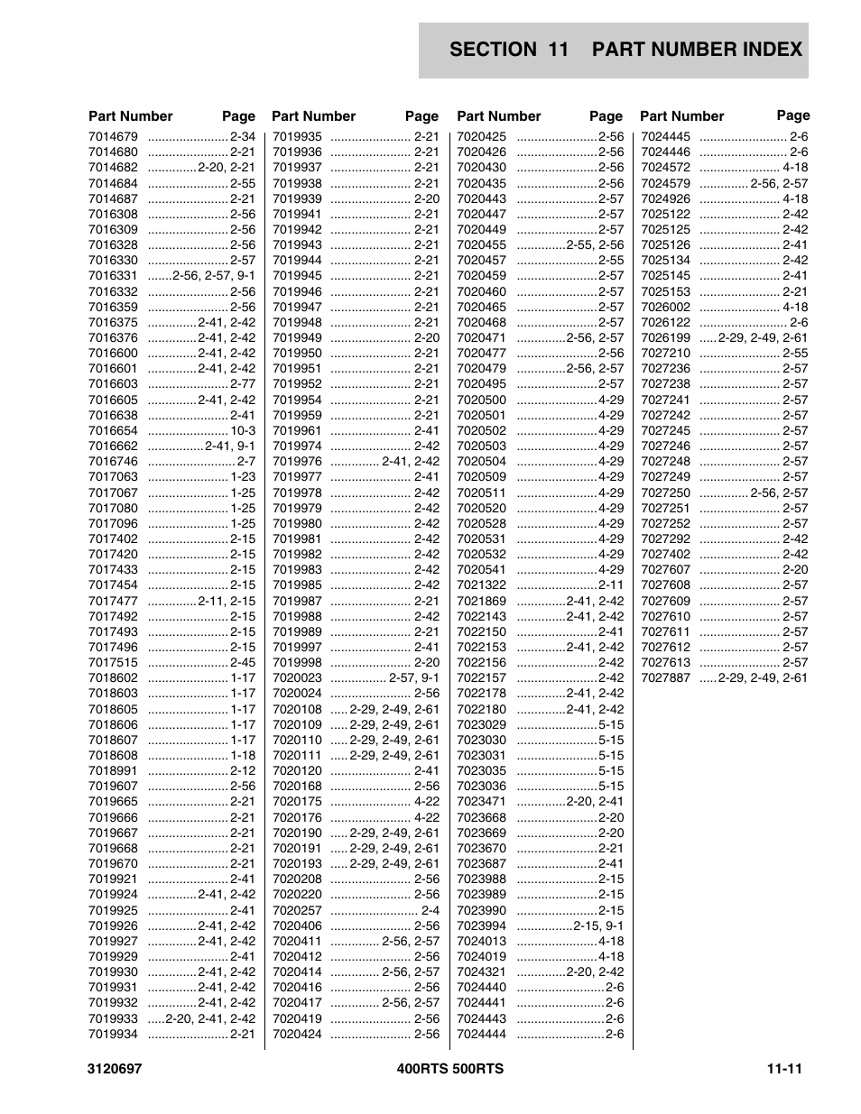 JLG 500RTS ANSI Parts Manual User Manual | Page 281 / 284