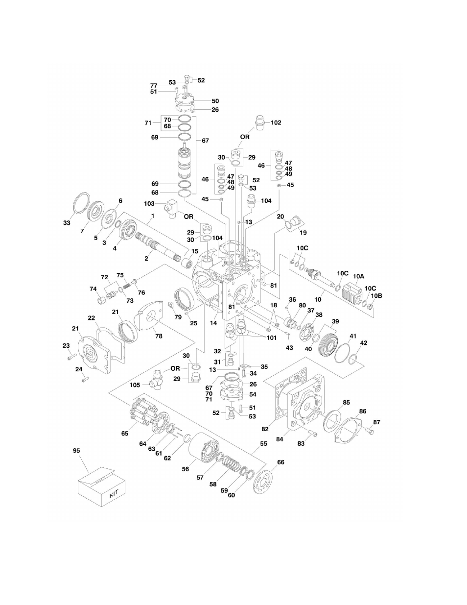 Figure 2-12. piston pump assembly | JLG 450A_AJ Series II Parts Manual User Manual | Page 102 / 306