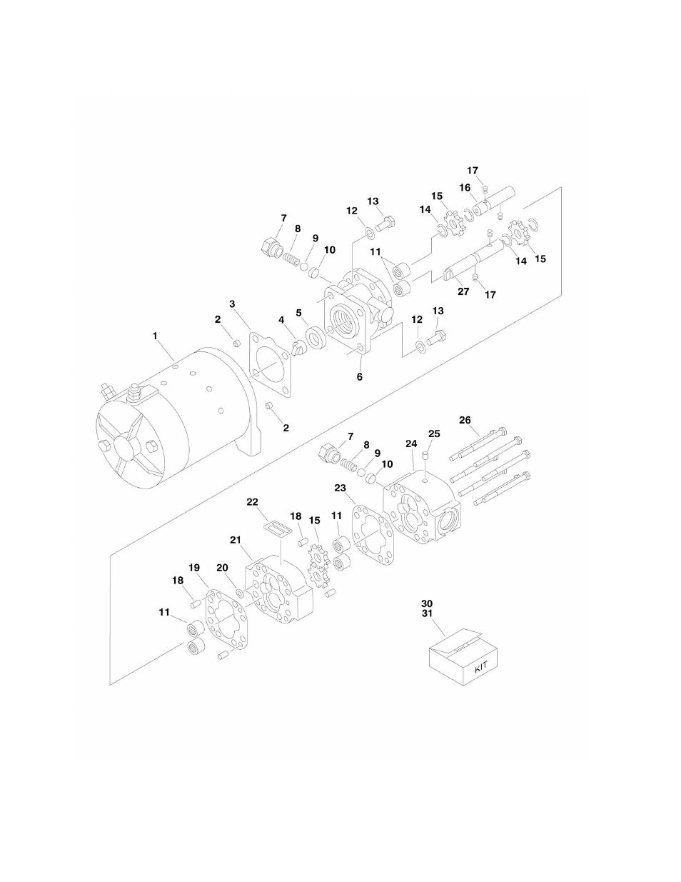 Figure 2-14. auxiliary pump assembly | JLG 450A_AJ Series II Parts Manual User Manual | Page 108 / 306