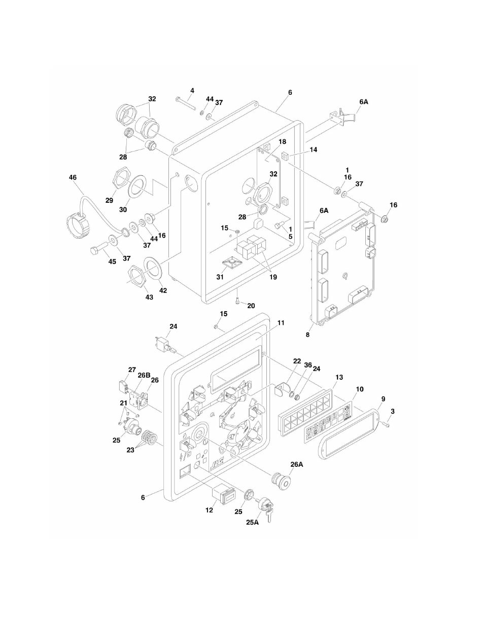 Figure 2-17. ground control box assembly | JLG 450A_AJ Series II Parts Manual User Manual | Page 116 / 306