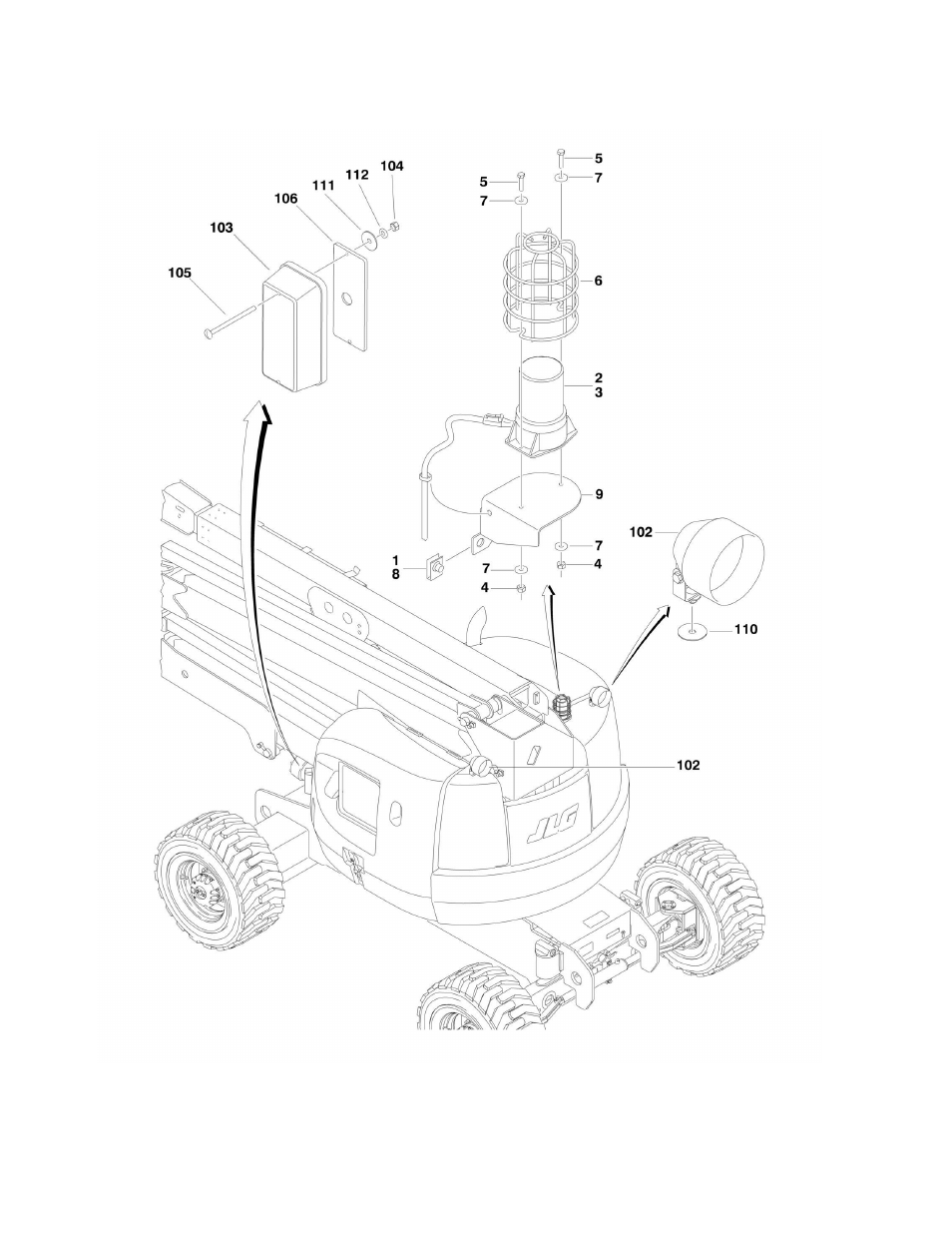 Figure 2-18. light installations | JLG 450A_AJ Series II Parts Manual User Manual | Page 120 / 306