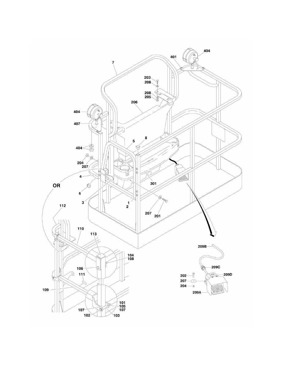 Figure 4-1. platform installation | JLG 450A_AJ Series II Parts Manual User Manual | Page 162 / 306