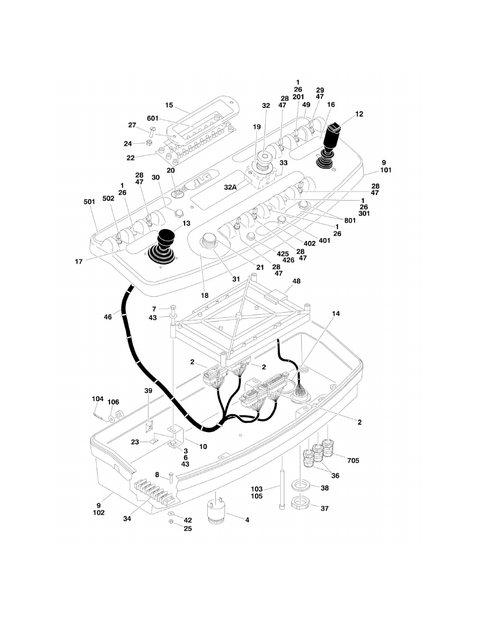 Figure 4-4. platform console assembly | JLG 450A_AJ Series II Parts Manual User Manual | Page 170 / 306