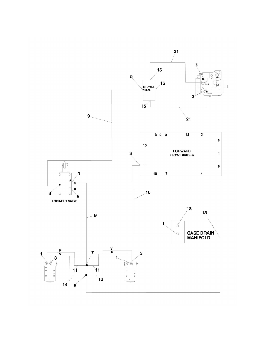 Figure 6-2. axle lockout hydraulic diagram - 4wd | JLG 450A_AJ Series II Parts Manual User Manual | Page 234 / 306