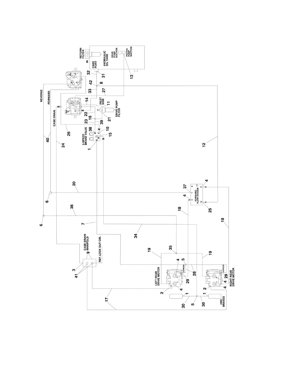 Figure 6-3. drive hydraulic diagram - 2wd | JLG 450A_AJ Series II Parts Manual User Manual | Page 236 / 306