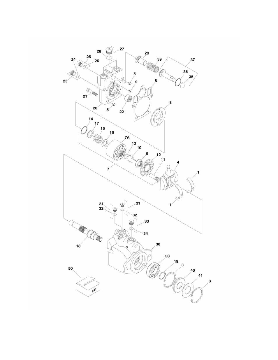 Figure 1-7. drive motor assembly (2wd) | JLG 450A_AJ Series II Parts Manual User Manual | Page 32 / 306