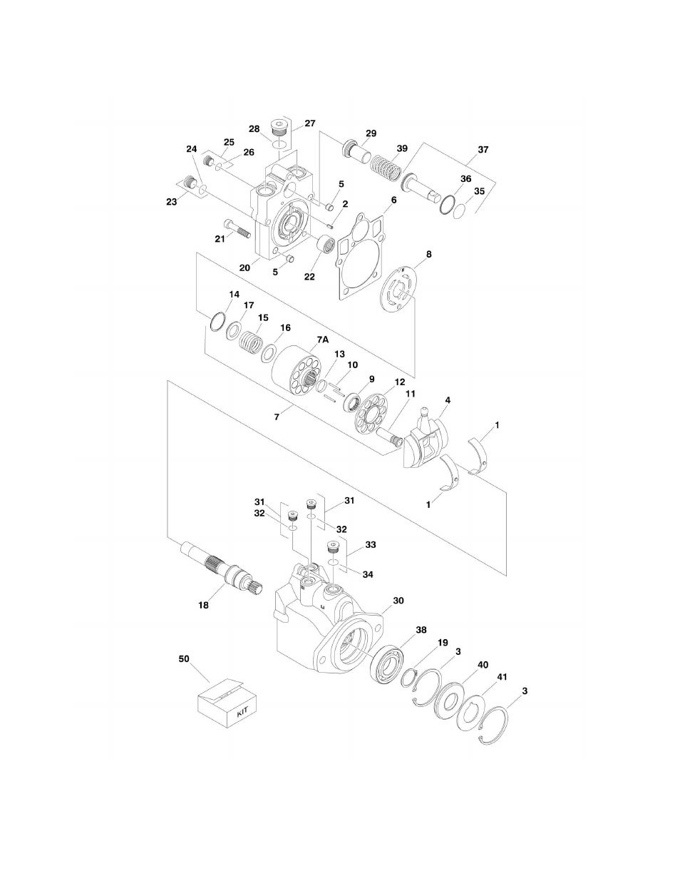 Figure 1-8. drive motor assembly (4wd) | JLG 450A_AJ Series II Parts Manual User Manual | Page 34 / 306