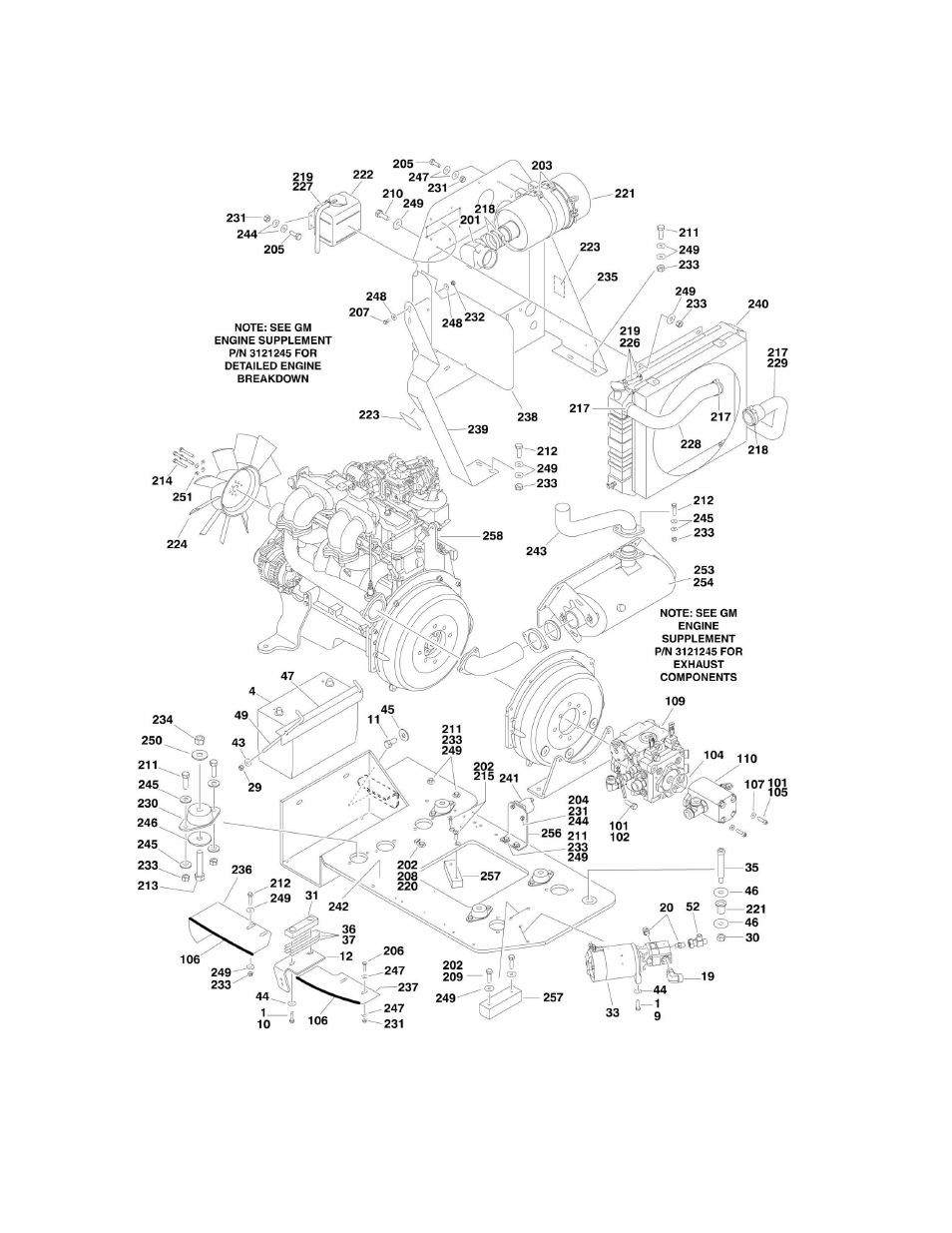 Figure 2-11. gm engine installation | JLG 450A_AJ Series II Parts Manual User Manual | Page 96 / 306