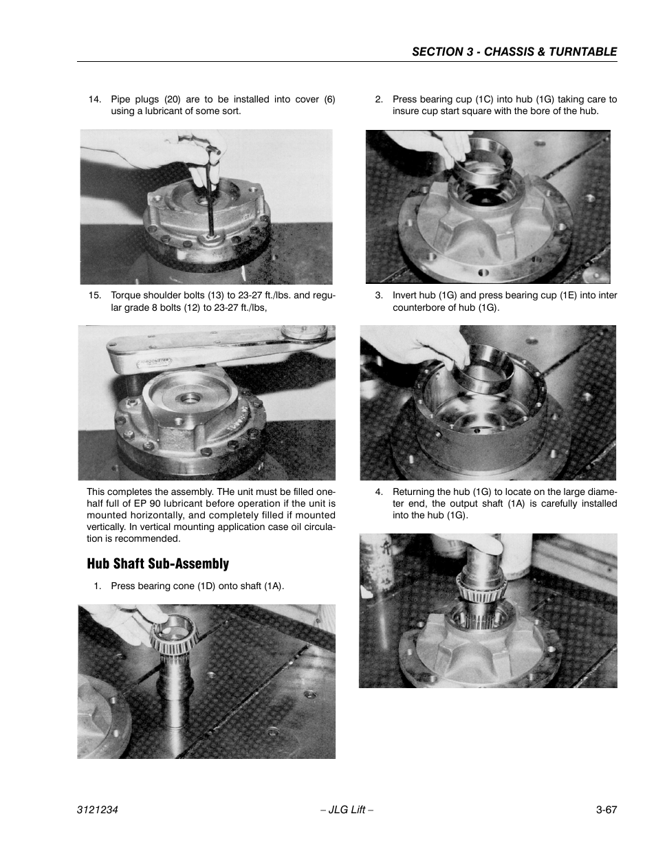 Hub shaft sub-assembly, Hub shaft sub-assembly -67 | JLG 680S Service Manual User Manual | Page 115 / 332