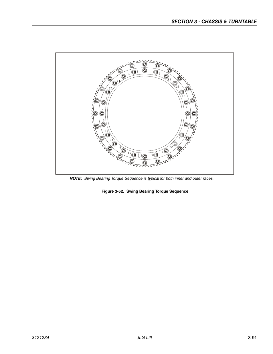 Swing bearing torque sequence -91 | JLG 680S Service Manual User Manual | Page 139 / 332