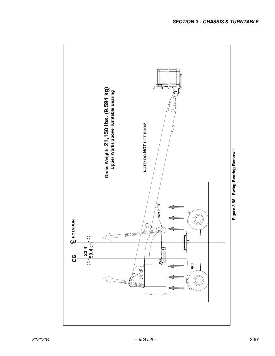 Swing bearing removal -97 | JLG 680S Service Manual User Manual | Page 145 / 332