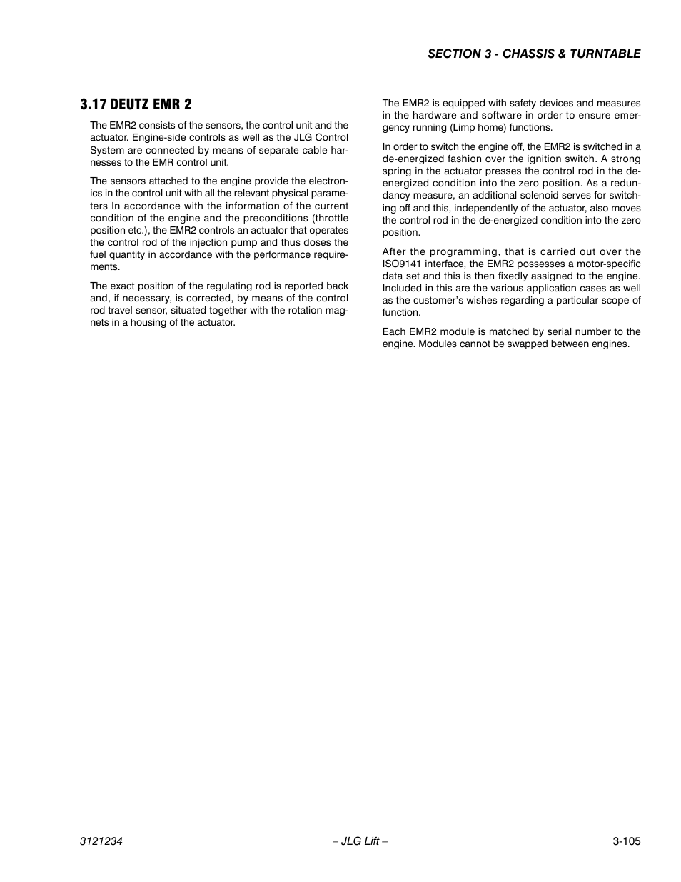 17 deutz emr 2, Deutz emr 2 -105 | JLG 680S Service Manual User Manual | Page 153 / 332