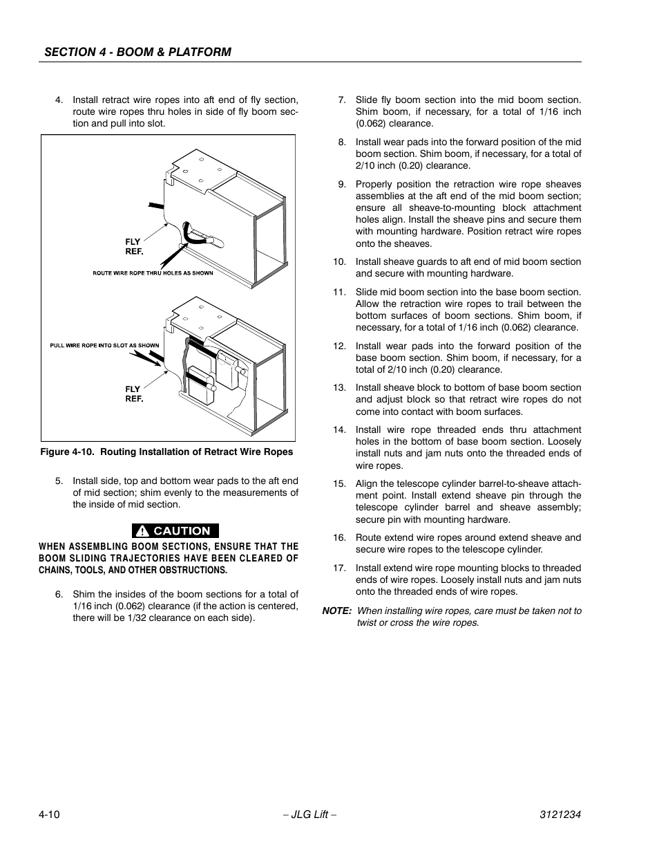 Routing installation of retract wire ropes -10 | JLG 680S Service Manual User Manual | Page 204 / 332