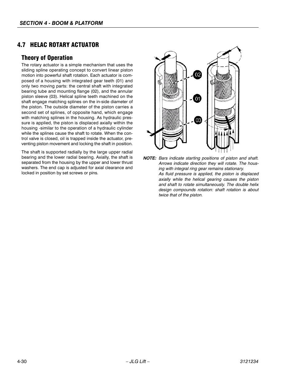 7 helac rotary actuator, Theory of operation, Helac rotary actuator -30 | Theory of operation -30, 7 helac rotary actuator theory of operation | JLG 680S Service Manual User Manual | Page 224 / 332