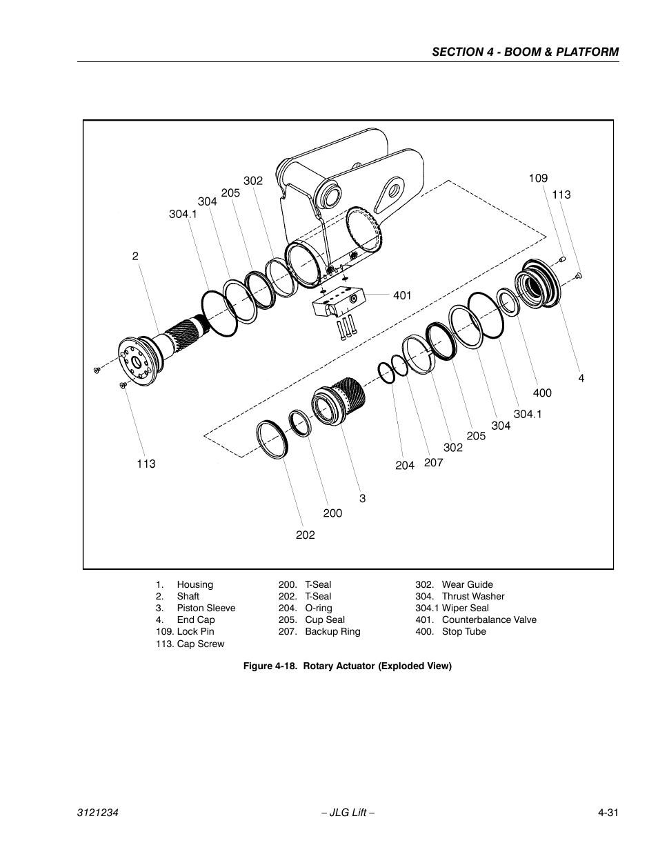 Rotary actuator (exploded view) -31 | JLG 680S Service Manual User Manual | Page 225 / 332